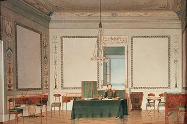 Empereur Alexandre I dans le bureau du palais, 1820